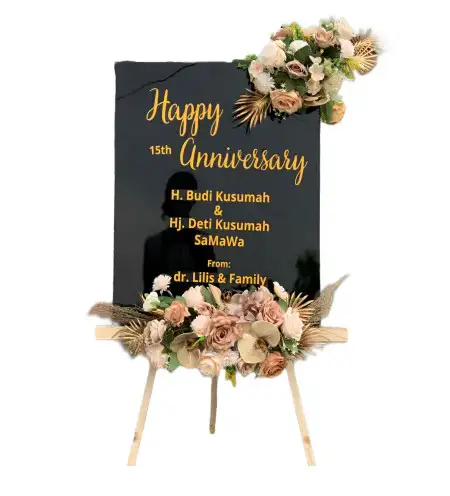 Papan Bunga Akrilik Gendongan